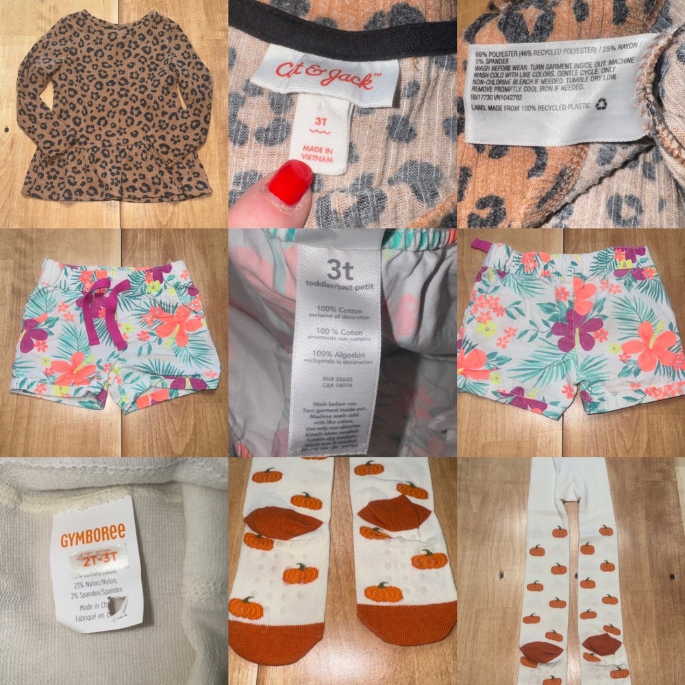 Girl's 3T‎ Bundle. Tights, Shirt, Shorts